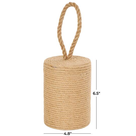 7" Brown Jute Coiled Rope Sculpture Décor